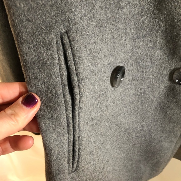 Calvin Klein Double Breasted Peacoat Grey Size 10 - Picture 6 of 7